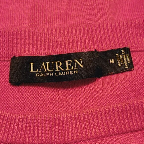 Ralph Lauren Pink Sweater Crew Neck M - Picture 6 of 8